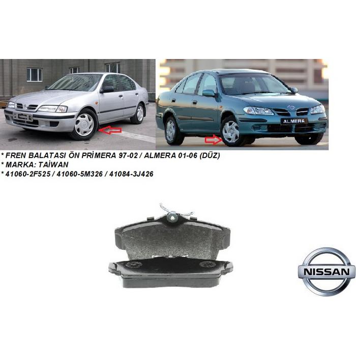 FREN BALATASI ÖN PRİMERA 97-02  ALMERA 01-06 (DÜZ)