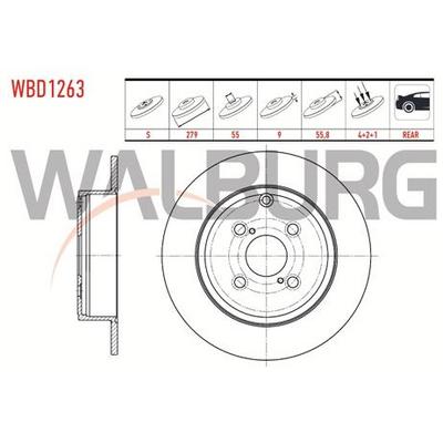 FREN DİSKİ ARKA COROLLA 03-06 D4D 279mm (4) DZL