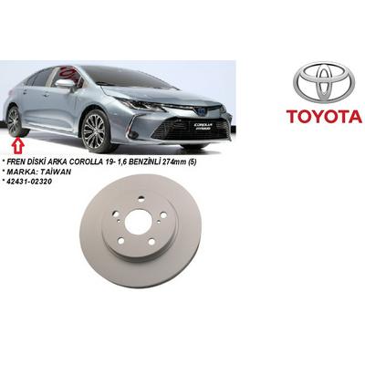 FREN DİSKİ ARKA COROLLA 19- 1,6 BENZİNLİ 274mm (5)