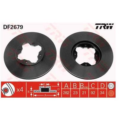FREN DİSKİ ÖN ACCORD 90-98  98-02 282mm (4) (PORYALI TİP)