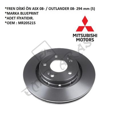 FREN DİSKİ ÖN ASX 08-  OUTLANDER 01-12 294 mm (5)