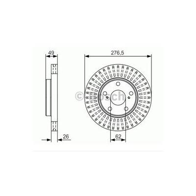 FREN DİSKİ ÖN COROLLA 12-18  AURİS 12-18 BENZ  DİZEL 277mm (5)