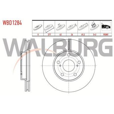 FREN DİSKİ ÖN COROLLA 12-18  AURİS 12-18 BENZ  DİZEL 277mm (5)