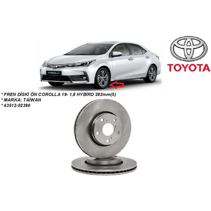 FREN DİSKİ ÖN COROLLA 19- 1,8 HYBİRD 282mm (5)