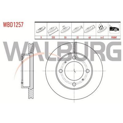 FREN DİSKİ ÖN COROLLA  AE101 ENJ 4AFE 92-97 1,6  AE111 99-01 255mm (4)