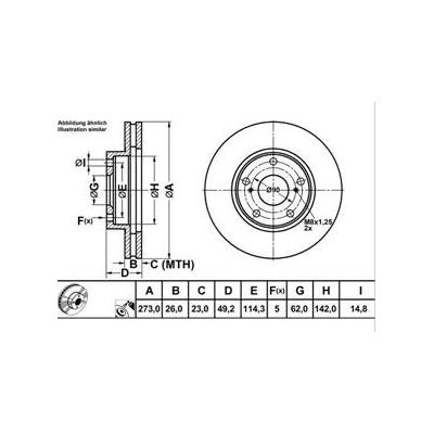 FREN DİSKİ ÖN COROLLA  AURİS 07-12 D4D 273mm (5)