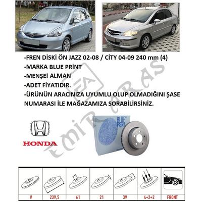 FREN DİSKİ ÖN JAZZ 02-08  CİTY 04-09 240 mm (4)
