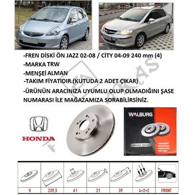 FREN DİSKİ ÖN JAZZ 02-08  CİTY 04-09 240 mm (4)