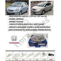FREN DİSKİ ÖN JAZZ 02-  CİTY 06-09 257 mm (4) SUNROFLU