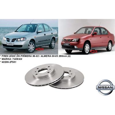 FREN DİSKİ ÖN PRİMERA 96-02  ALMERA 00-05 280mm (4)