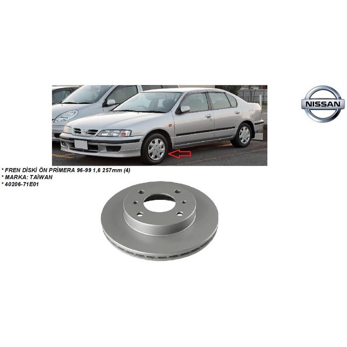 FREN DİSKİ ÖN PRİMERA 96-99 1,6 257mm (4)