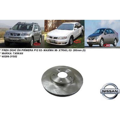 FREN DİSKİ ÖN PRİMERA P12 02- MAXİMA 98- XTRAİL 01-07 T30 280mm (5)