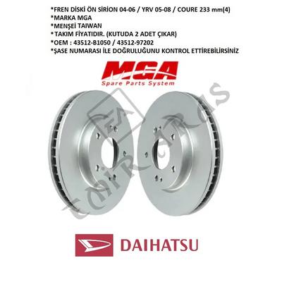 FREN DİSKİ ÖN SİRİON 04-06  YRV 05-08  COURE 233 mm(4)
