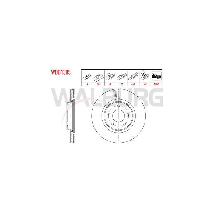 FREN DİSKİ ÖN TUCSON 15-19 SPORTAGE 15-19 1,6 KONA 18- / İ30 18- GDİ 305mm (5)