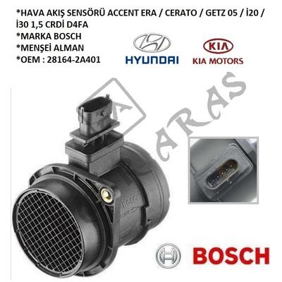 HAVA AKIŞ SENSÖRÜ ACCENT ERA  CERATO  GETZ 05  İ20  İ30 1,5 CRDİ D4FA