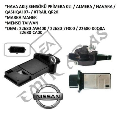 HAVA AKIŞ SENSÖRÜ PRİMERA 02-  ALMERA  NAVARA  QASHQAİ 07-  XTRAİL QR20