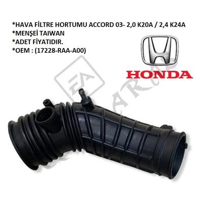 HAVA FİLTRE HORTUMU ACCORD 03- 2,0 K20A  2,4 K24A (17228-RAA-A00)