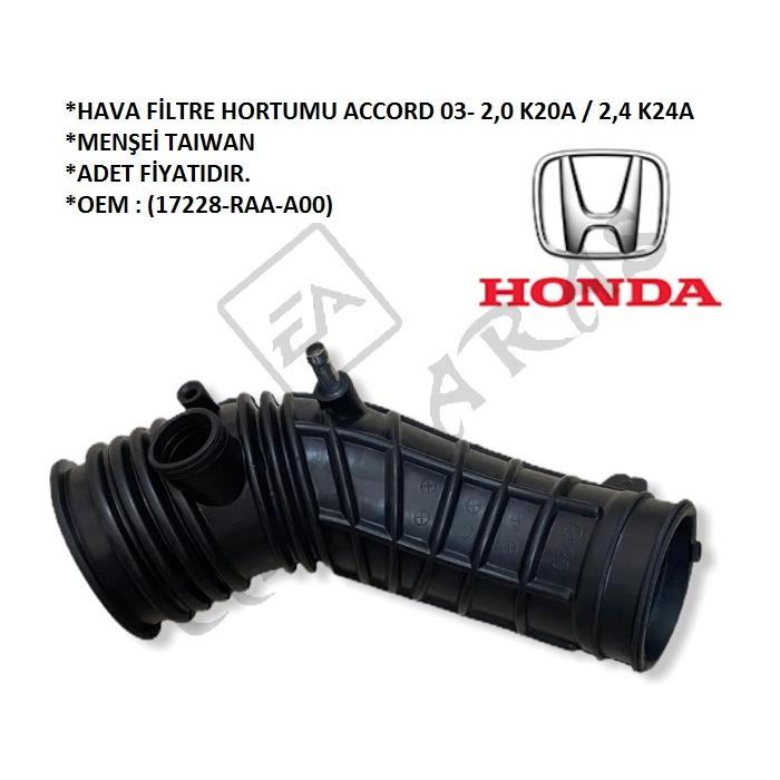 HAVA FİLTRE HORTUMU ACCORD 03- 2,0 K20A  2,4 K24A (17228-RAA-A00)