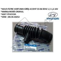 HAVA FİLTRE HORTUMU GİRİŞ ACCENT 03-06 BENZ 1,5 1,6 16V