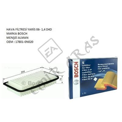 HAVA FİLTRESİ YARİS 06- 1,4 D4D