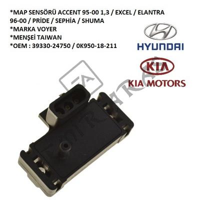MAP SENSÖRÜ ACCENT 95-00 1,3  EXCEL  ELANTRA 96-00  PRİDE  SEPHİA  SHUMA