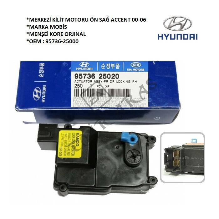 MERKEZİ KİLİT MOTORU ÖN SAĞ ACCENT 00-06 (2 FİŞ)