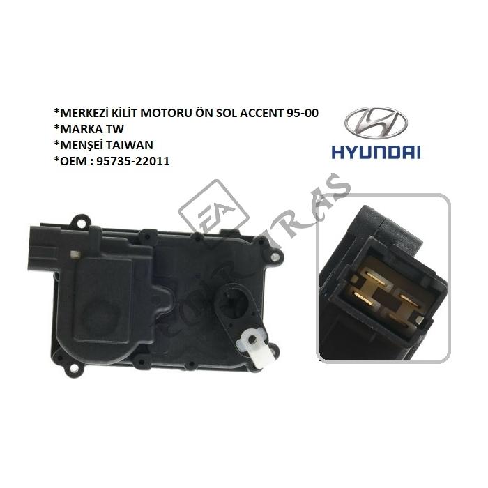 MERKEZİ KİLİT MOTORU ÖN SOL ACCENT 95-00