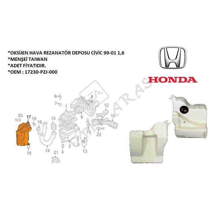 OKSİJEN HAVA REZANATÖR DEPOSU CİVİC 99-01 1,6