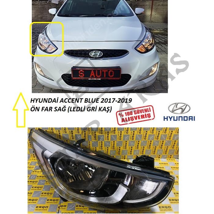 ÖN FAR SAĞ ACCENT BLUE 17-19 (LEDLİ GRİ KAŞ)