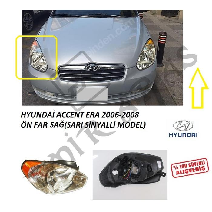 ÖN FAR SAĞ ACCENT ERA 06-09 SARI