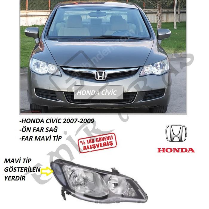 ÖN FAR SAĞ CİVİC 07-09 (FD6) (MAVİ)