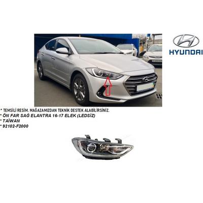 ÖN FAR SAĞ ELANTRA 16-17 ELEK (LEDSİZ)