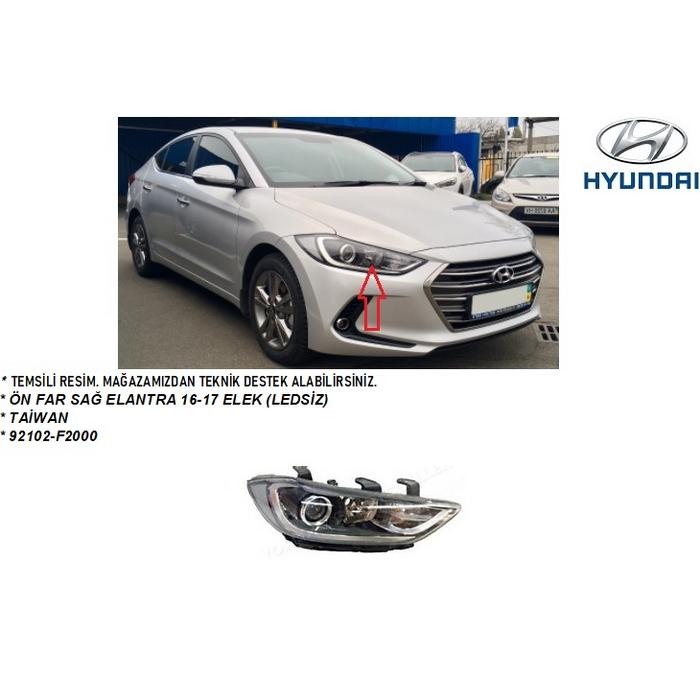 ÖN FAR SAĞ ELANTRA 16-17 ELEK (LEDSİZ)