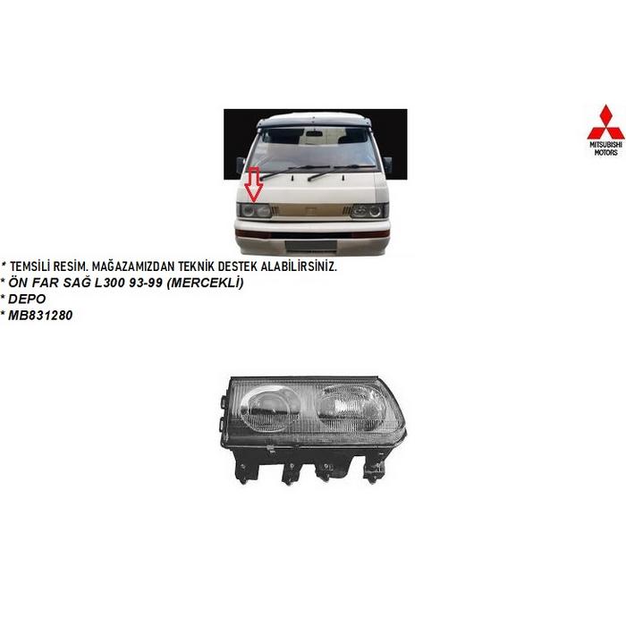ÖN FAR SAĞ L300 93-99 (MERCEKLİ)