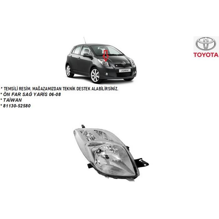 ÖN FAR SAĞ YARİS 06-08