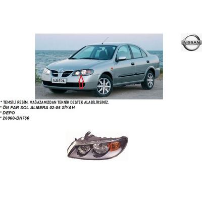 ÖN FAR SOL ALMERA 02-06 SİYAH