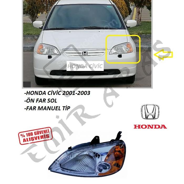 ÖN FAR SOL CİVİC 01-03 SARI MANUEL