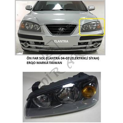 ÖN FAR SOL ELANTRA 04-07 (ELEKTRİKLİ SİYAH)