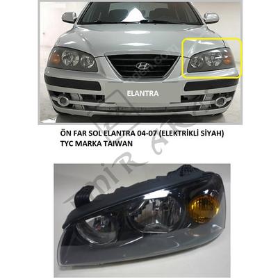 ÖN FAR SOL ELANTRA 04-07 (ELEKTRİKLİ SİYAH)