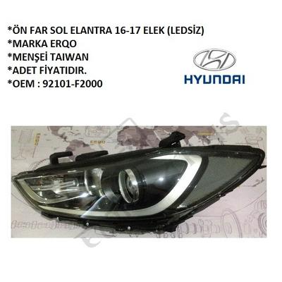ÖN FAR SOL ELANTRA 16-17 ELEK (LEDSİZ)