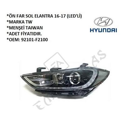 ÖN FAR SOL ELANTRA 16-17 (LED\'Lİ) (92101-F2100)