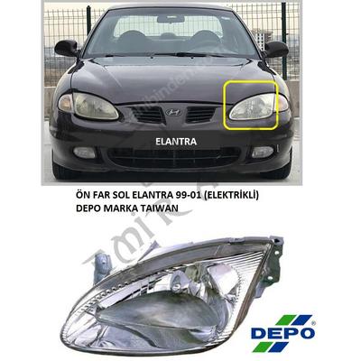 ÖN FAR SOL ELANTRA 99-01 (ELEKTRİKLİ) **