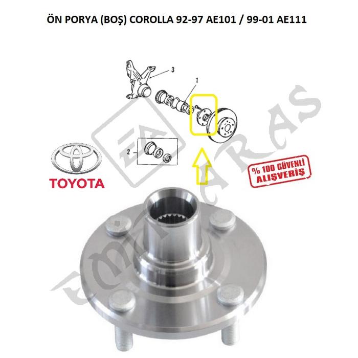 ÖN PORYA (BOŞ) COROLLA 92-97 AE101  99-01 AE111 / CORONA 88-92