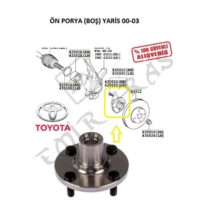 ÖN PORYA (BOŞ) YARİS 00-03