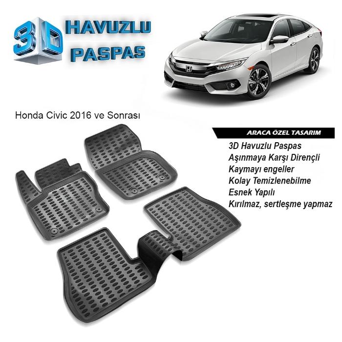 PASPAS CİVİC 16- 3D (SİYAH)