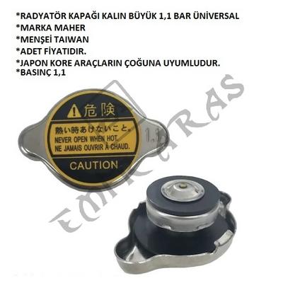RADYATÖR KAPAĞI KALIN BÜYÜK 1,1 BAR ÜNİVERSAL