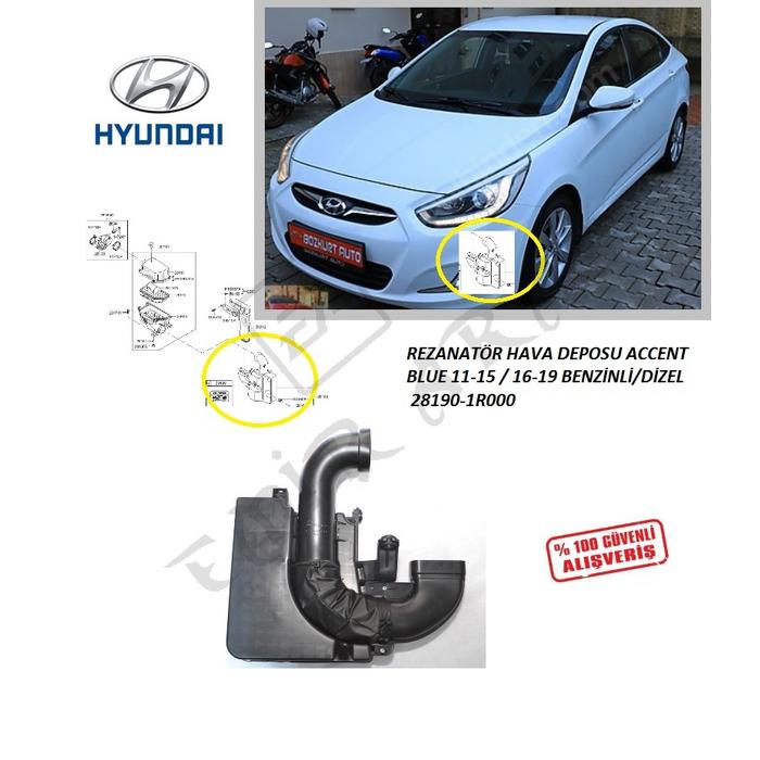 REZANATÖR HAVA DEPOSU ACCENT BLUE 11-15  16-19 BENZİNLİ DİZEL