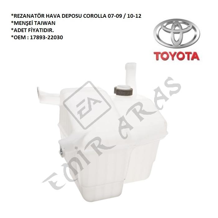 REZANATÖR HAVA DEPOSU COROLLA 07-09  10-12