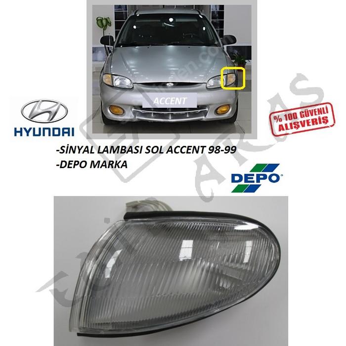 SİNYAL LAMBASI SOL ACCENT 98-99