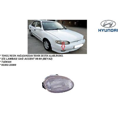 SİS LAMBASI SAĞ ACCENT 98-99 (BEYAZ)